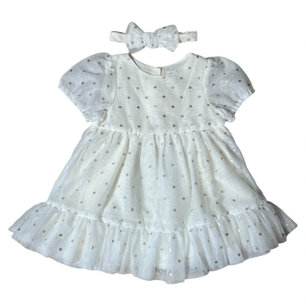 BabyGap Metallic‎ Dot Tulle Dress, Size 18-24months